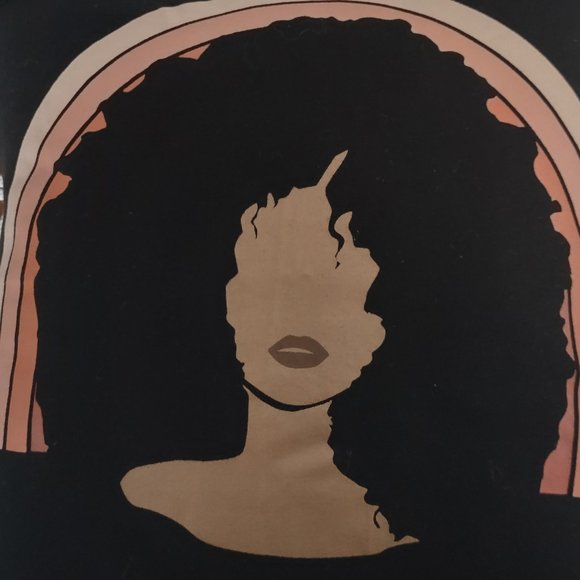 Rag Frog Revival Black woman with  rainbow Throw pillow COVER ONLY size 12"x12" - Picture 4 of 4